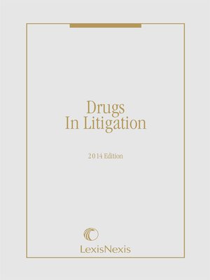 cover image of Drugs in Litigation